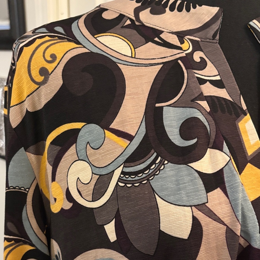 Dear Scarlett Colorful Patterned Long Sleeve Dress - Picture 4 of 8